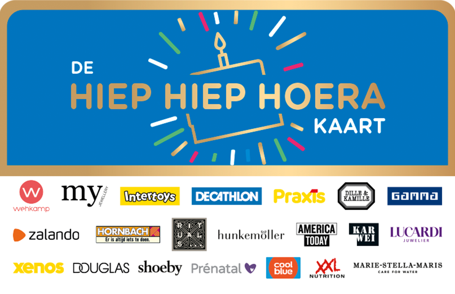 De hiep hiep hoera cadeaukaart
