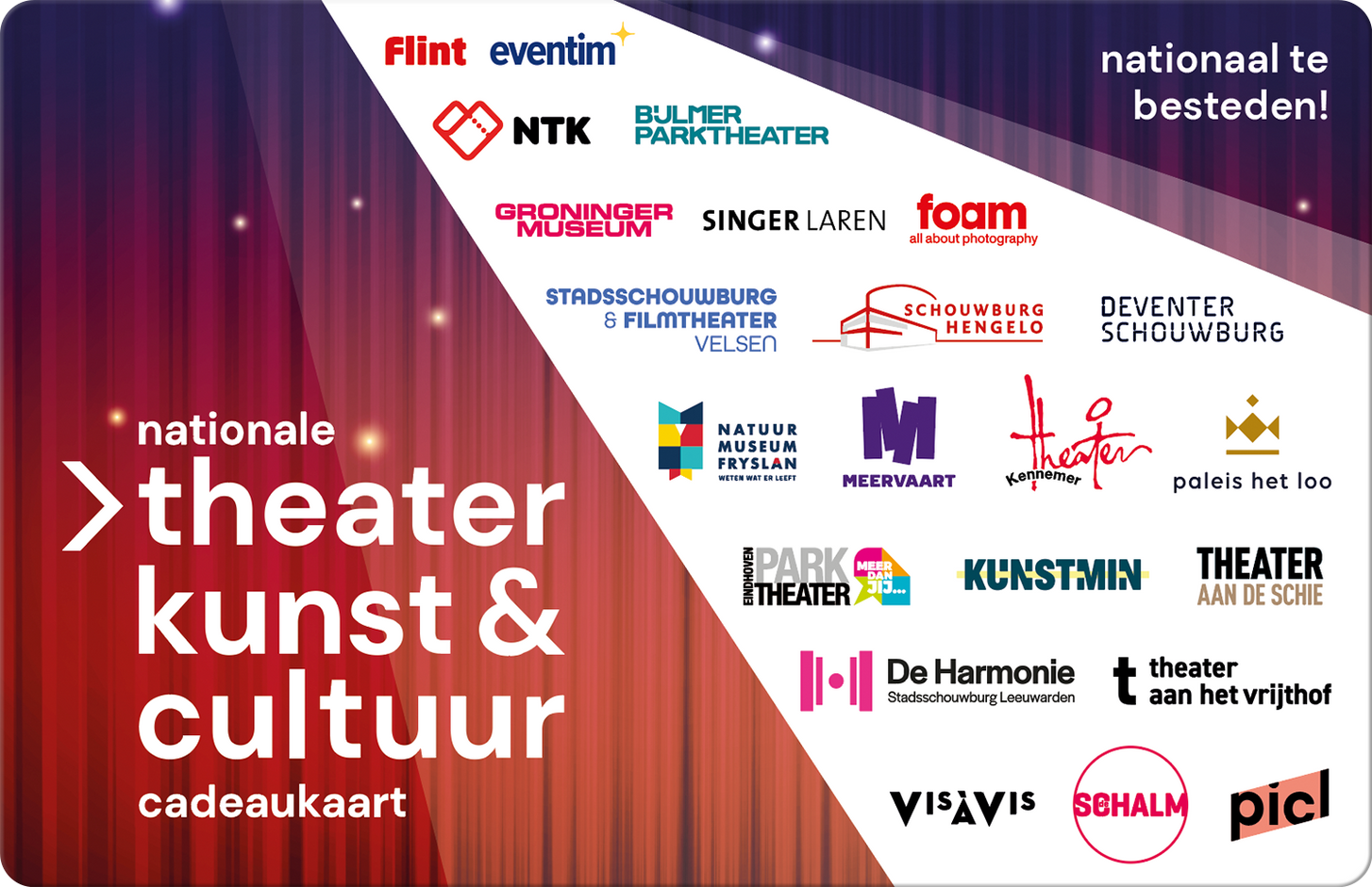 Nationale Theater Kunst Cultuur Cadeaukaart
