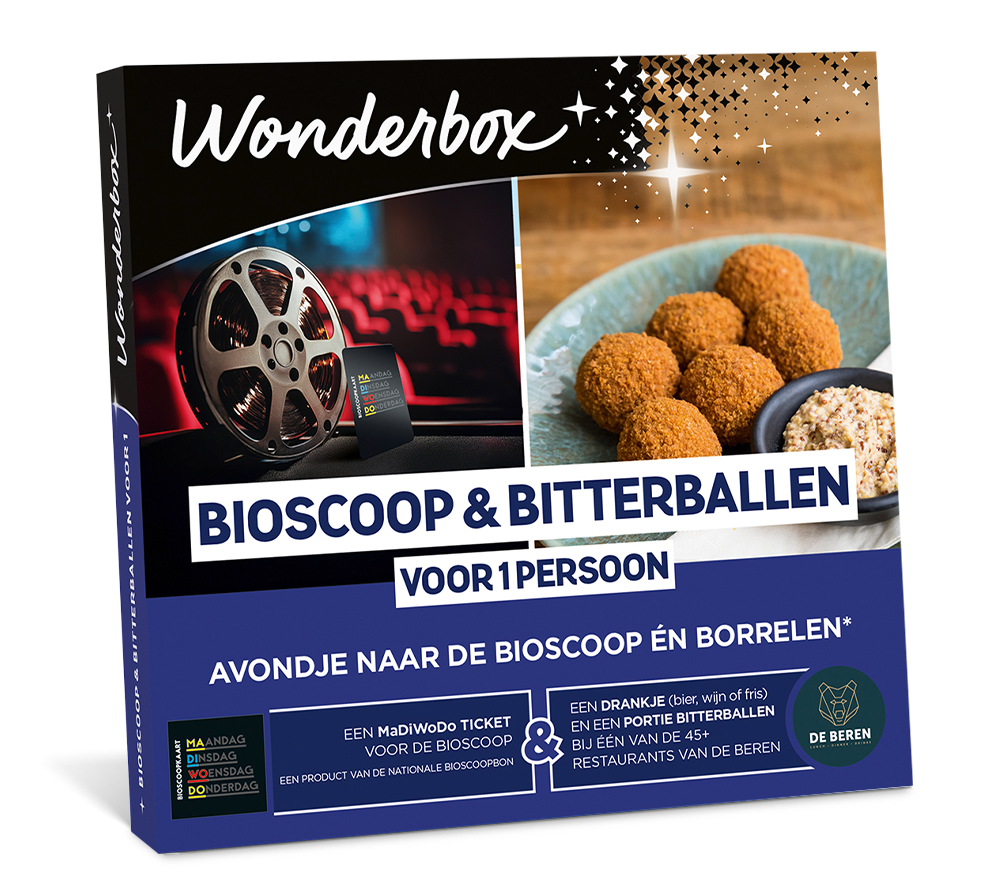 Wonderbox bioscoop & bitterballen voor 1 persoon