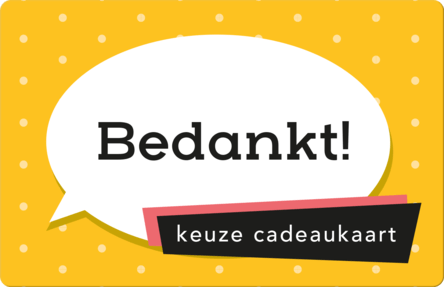 bedankt keuze cadeaukaart